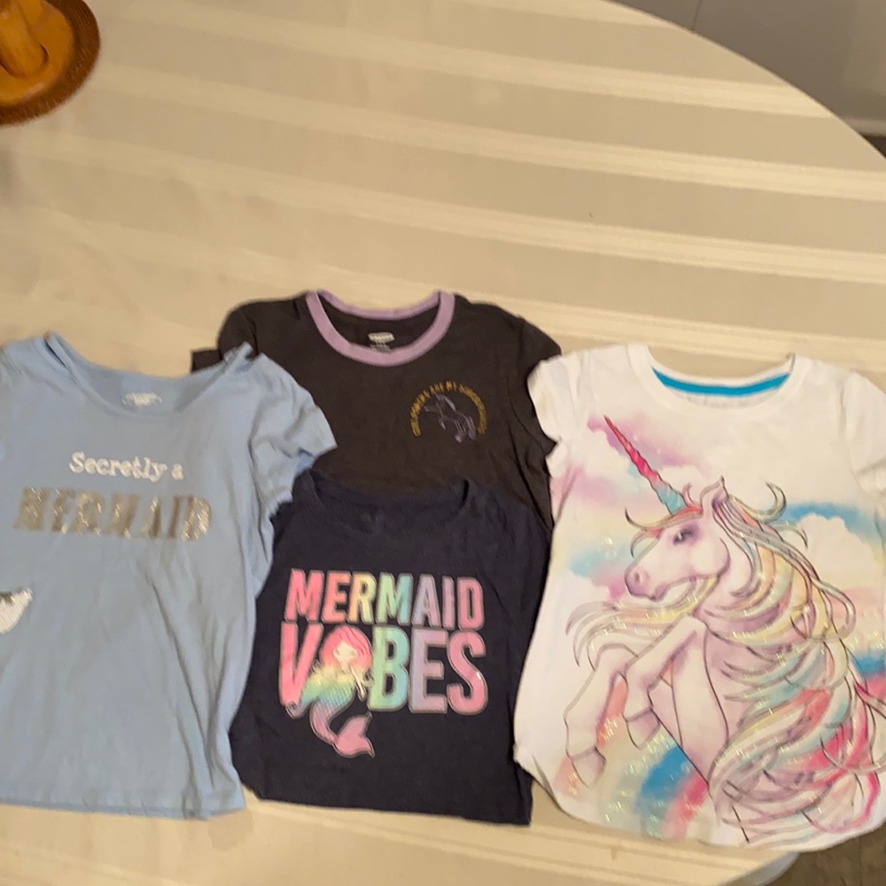 Girls size 6/7 shirts (lot of 4)